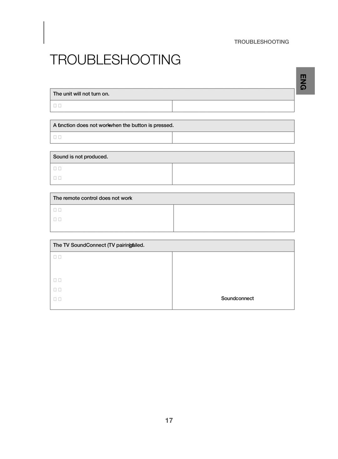 Samsung HW-H500/EN manual Troubleshooting 