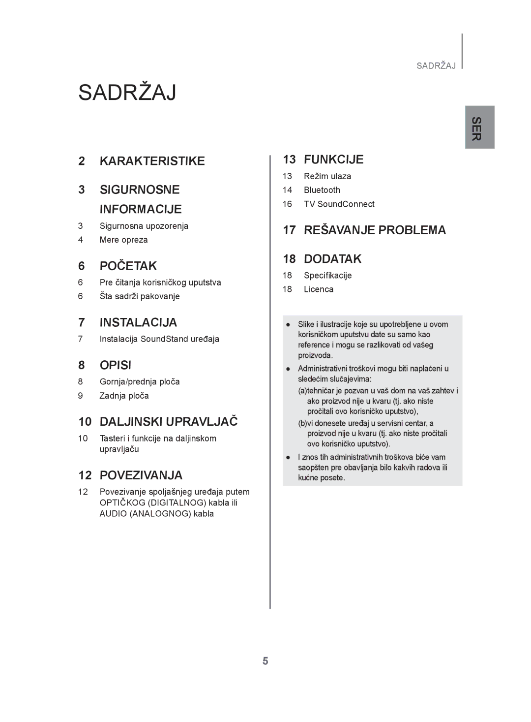 Samsung HW-H500/EN manual Sadržaj, Povezivanja 