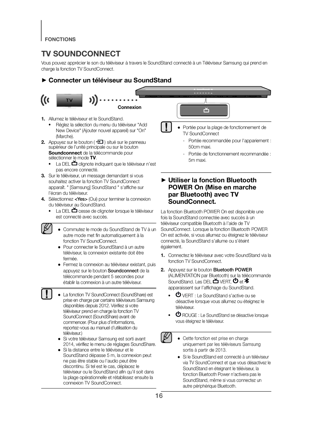 Samsung HW-H500/EN manual ++Connecter un téléviseur au SoundStand, Connexion 