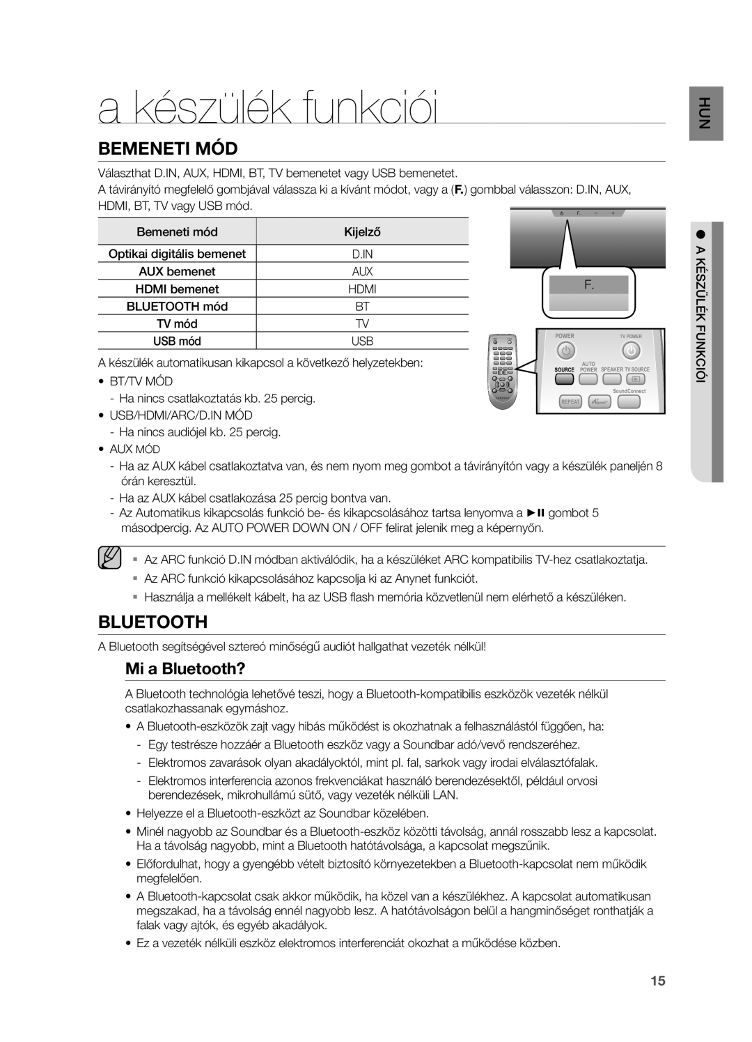 Samsung HW-H551/XN, HW-H550/EN, HW-H551/EN, HW-H550/XN manual Készülék funkciói, Mi a Bluetooth? 