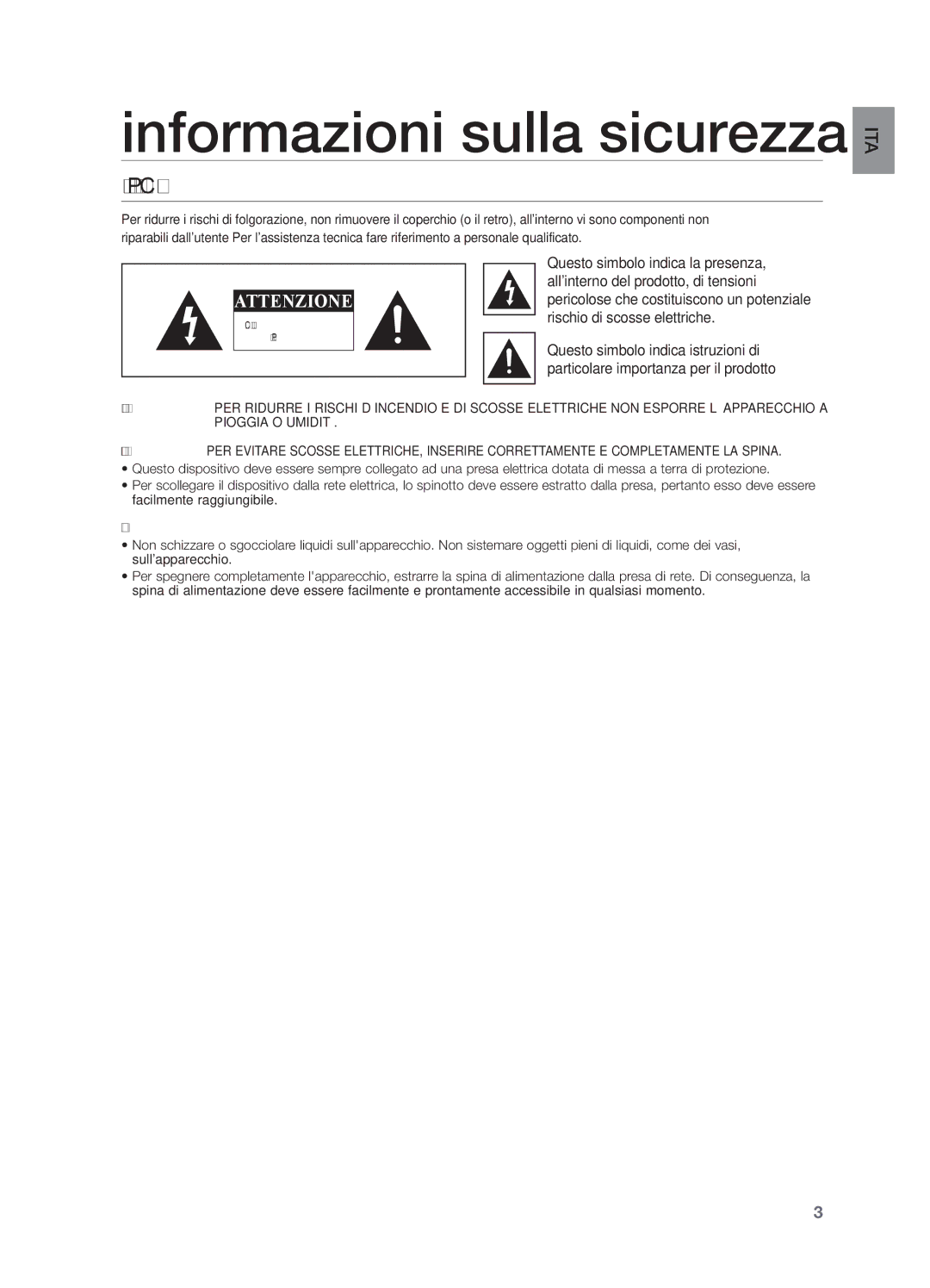 Samsung HW-H551/ZF, HW-H550/EN manual Informazioni sulla sicurezza, Norme PER LA Sicurezza 