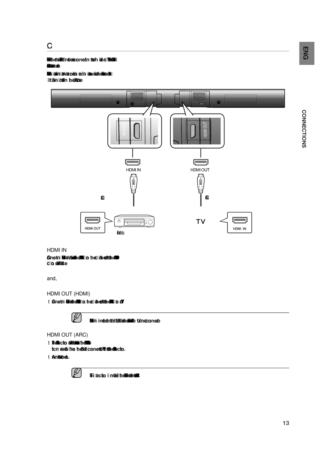 Samsung HW-H550/SQ, HW-H551/SQ manual Connecting AN External Device Using Hdmi Cable, Hdmi OUT Hdmi 