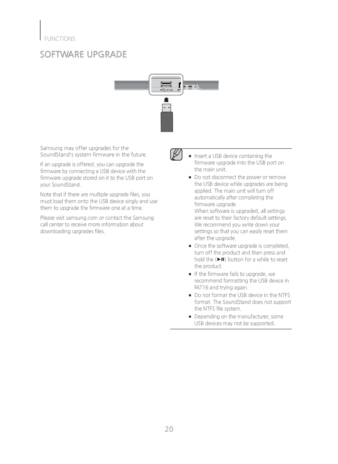 Samsung HW-H600/ZA manual Software Upgrade 