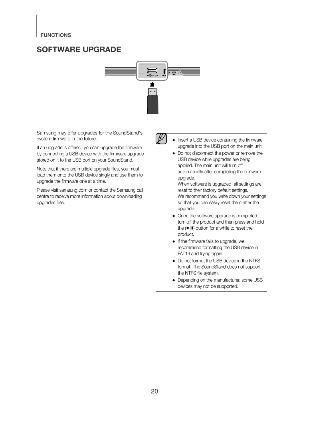 Samsung HW-H610/XE, HW-H600/XE manual Software Upgrade 