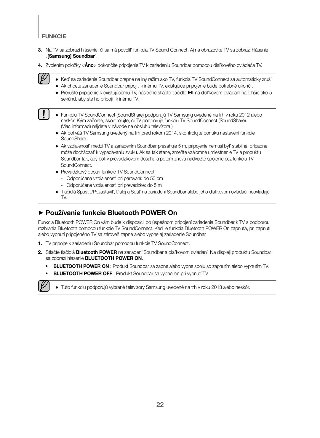 Samsung HW-H7500/ZF, HW-H7500/EN, HW-H7501/EN, HW-H7500/TK, HW-H7501/ZF, HW-H7500/XN + Používanie funkcie Bluetooth Power On 