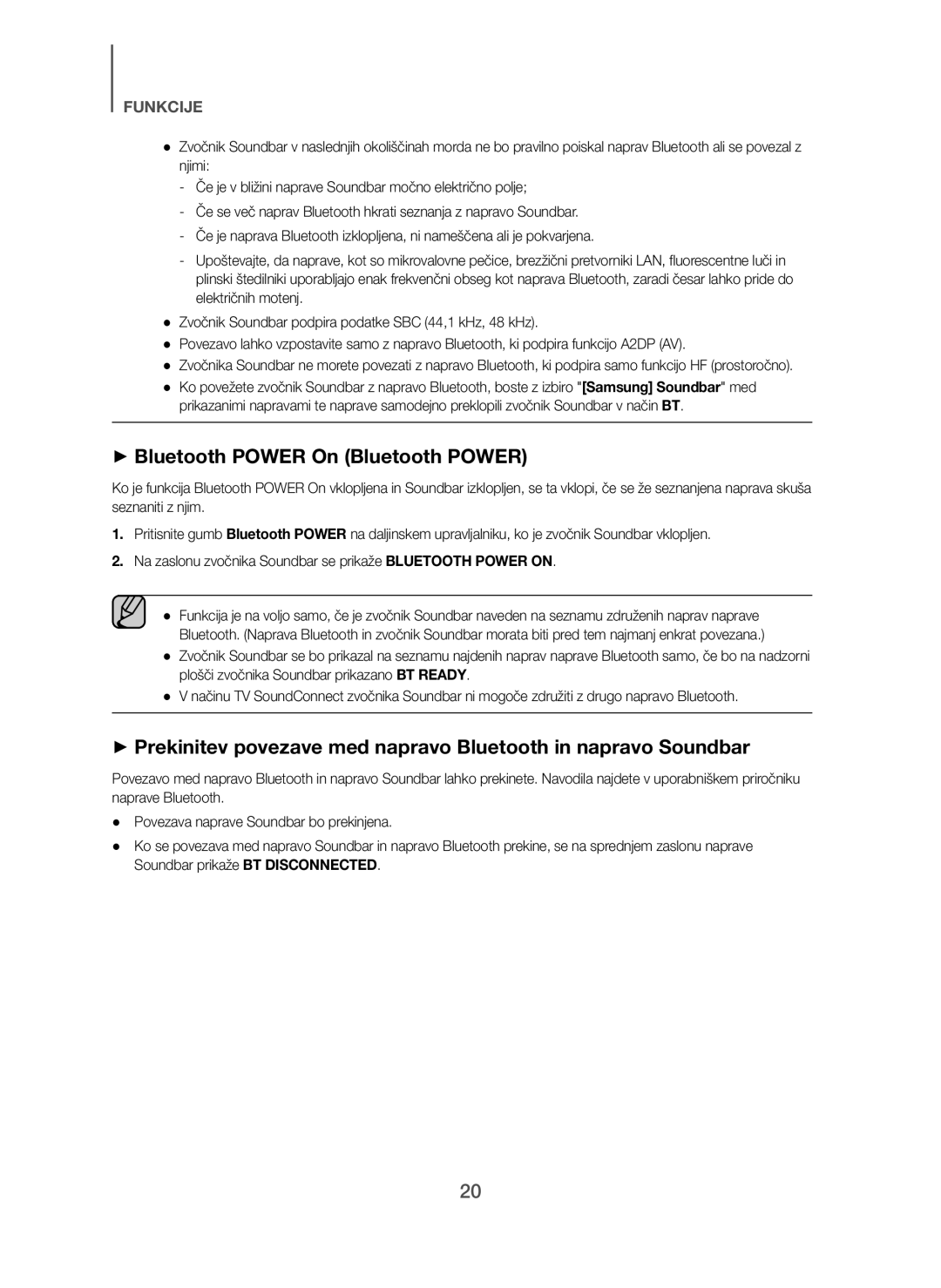 Samsung HW-H7500/TK, HW-H7500/EN, HW-H7501/EN, HW-H7501/ZF, HW-H7500/ZF, HW-H7500/XN manual + Bluetooth Power On Bluetooth Power 