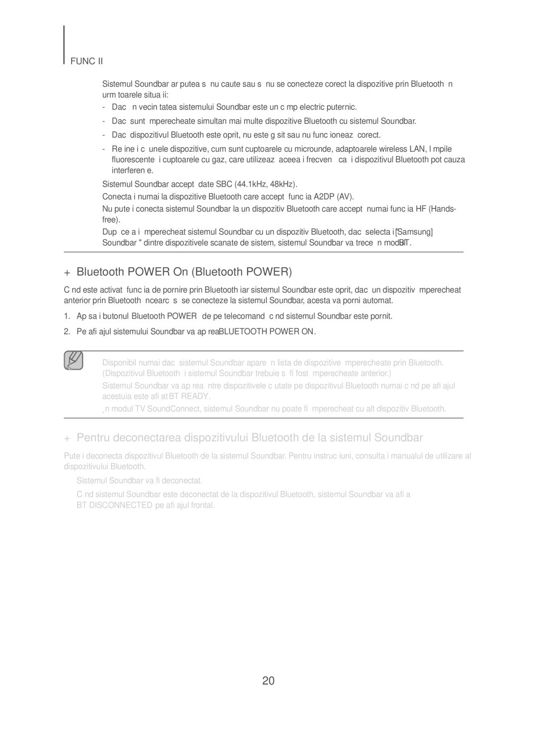 Samsung HW-H7500/TK, HW-H7500/EN, HW-H7501/EN, HW-H7501/ZF, HW-H7500/ZF, HW-H7500/XN manual + Bluetooth Power On Bluetooth Power 