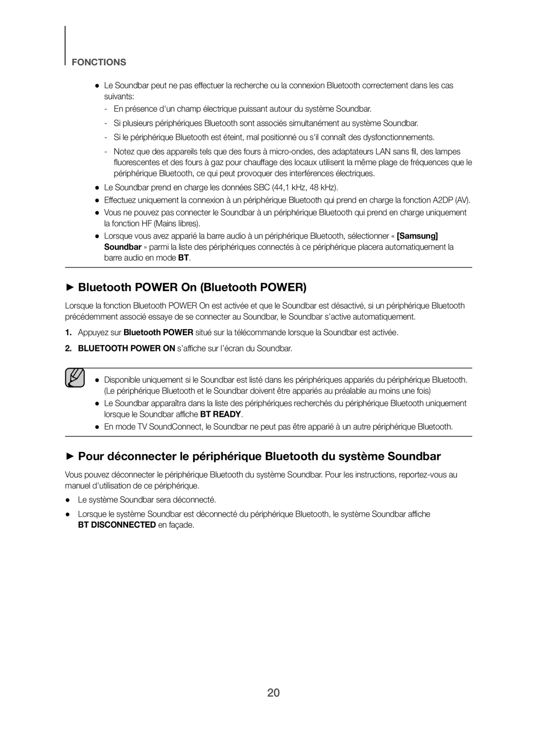 Samsung HW-H7501/ZF, HW-H7500/ZF manual + Bluetooth Power On Bluetooth Power 