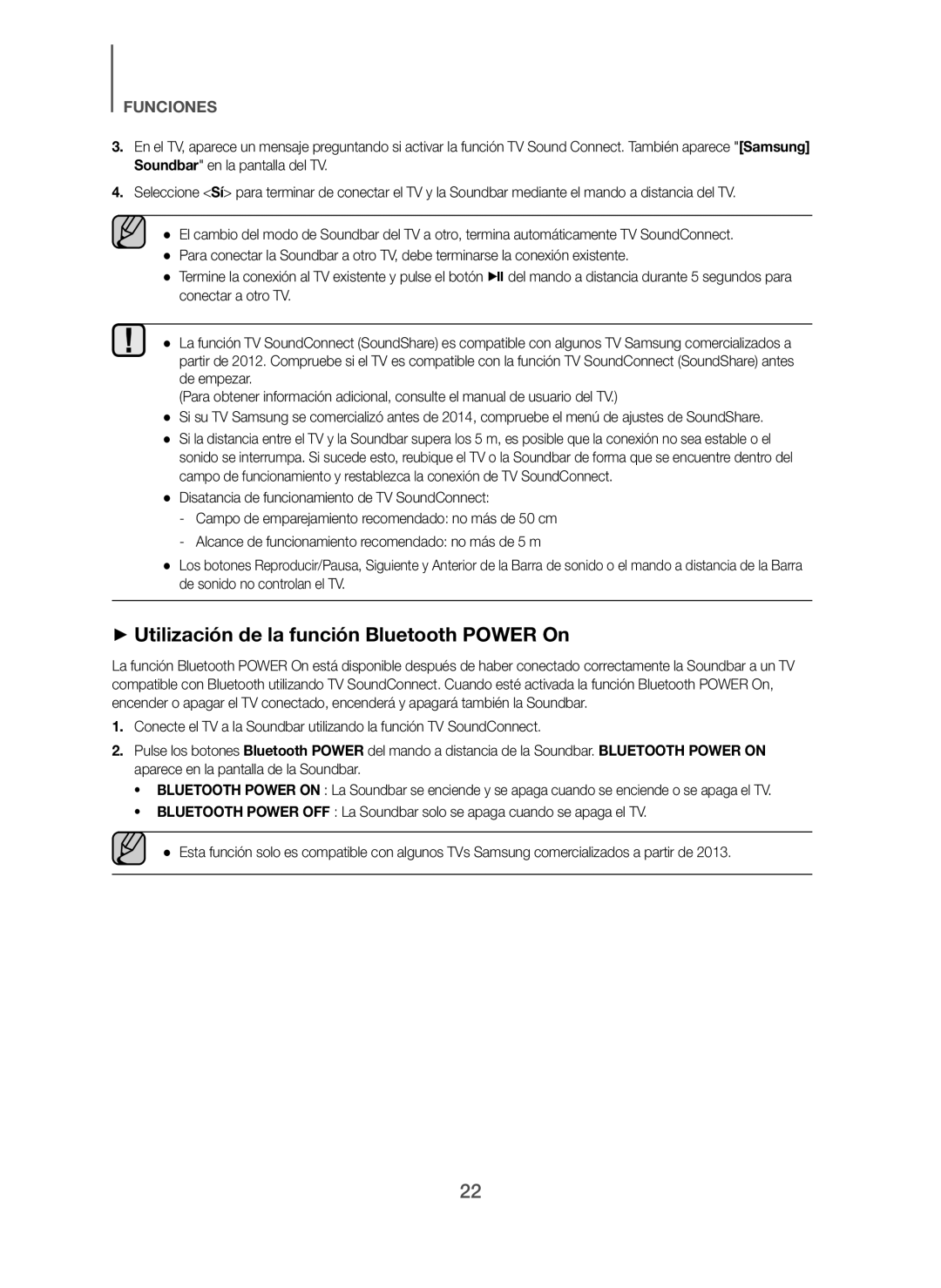 Samsung HW-H7501/ZF, HW-H7500/ZF manual + Utilización de la función Bluetooth Power On 