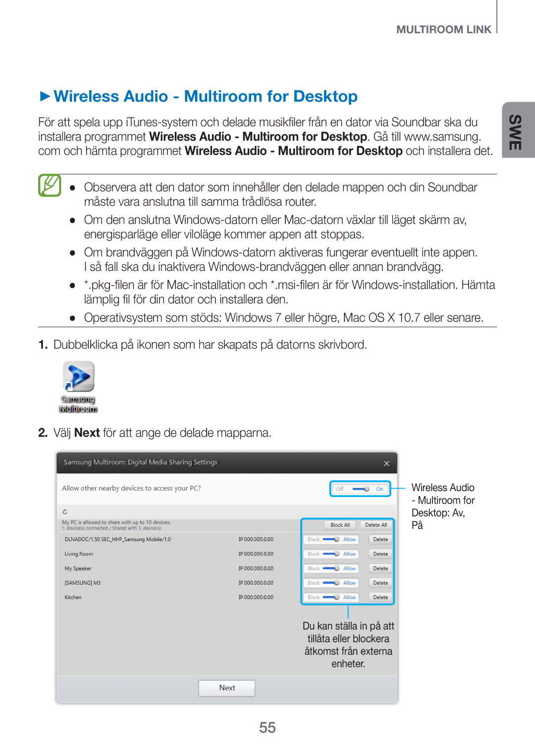 Samsung HW-F751/XE, HW-H750/XE, HW-H751/XE manual ++Wireless Audio Multiroom for Desktop 