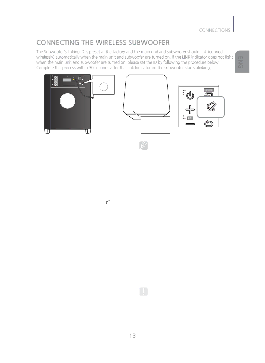 Samsung HW-H750/ZA manual Connecting the Wireless Subwoofer 