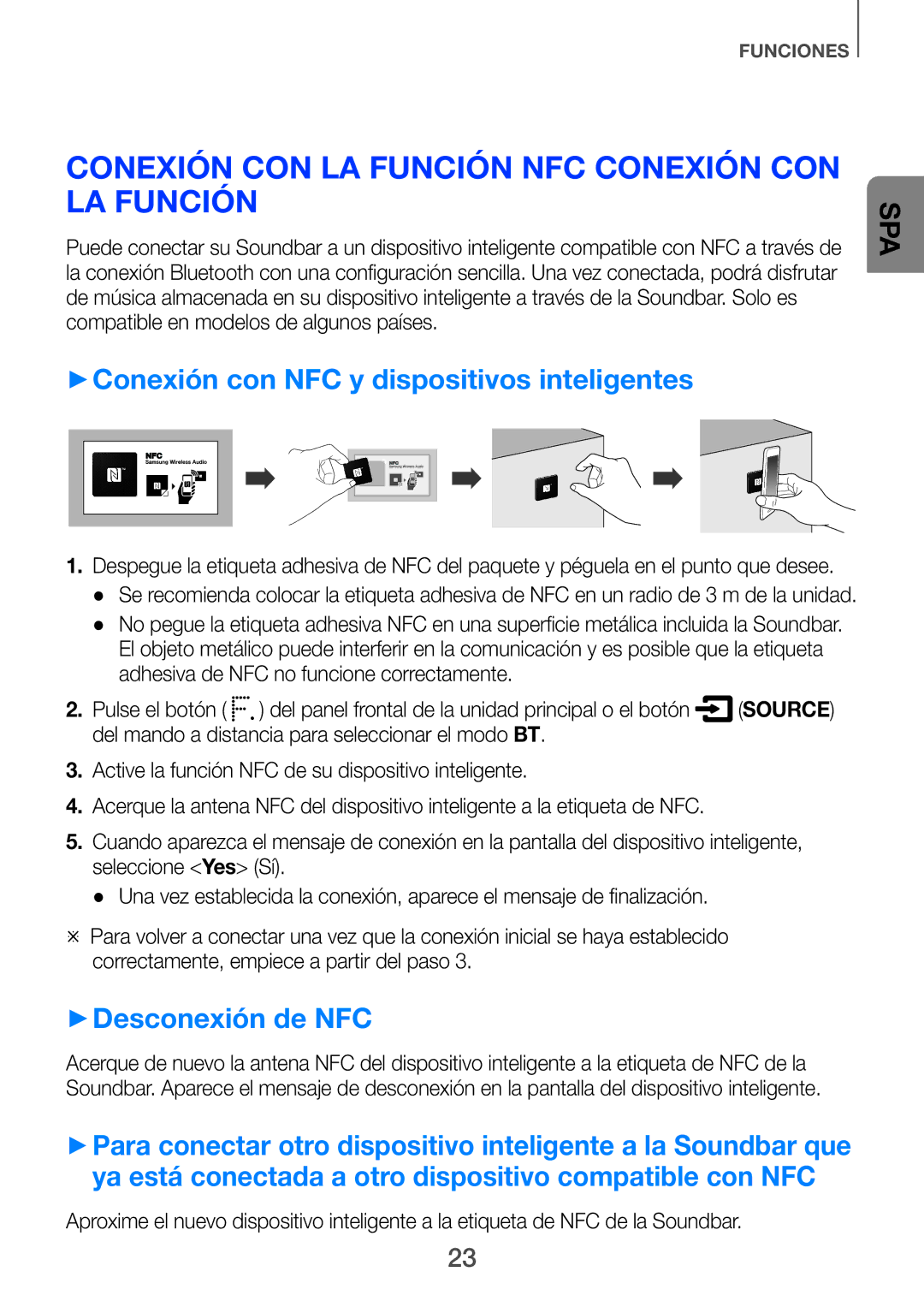 Samsung HW-H751/ZF Conexión con la función NFC Conexión con la función, ++Conexión con NFC y dispositivos inteligentes 