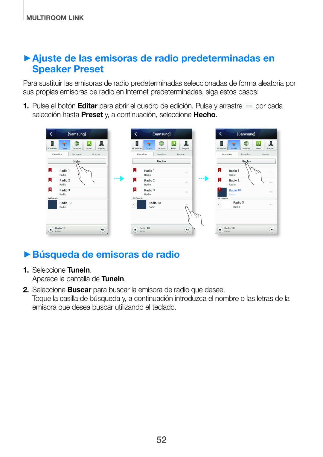 Samsung HW-F751/ZF, HW-H750/ZF, HW-H751/ZF manual ++Búsqueda de emisoras de radio 