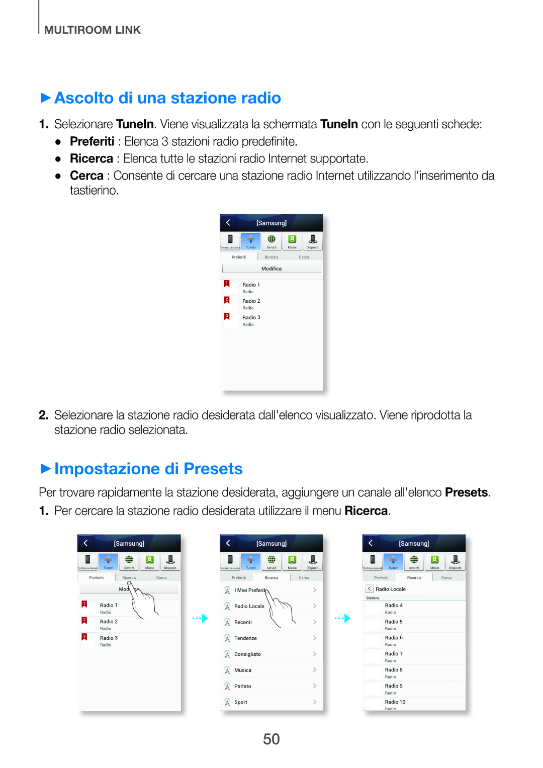 Samsung HW-H750/ZF, HW-F751/ZF manual ++Ascolto di una stazione radio, ++Impostazione di Presets 