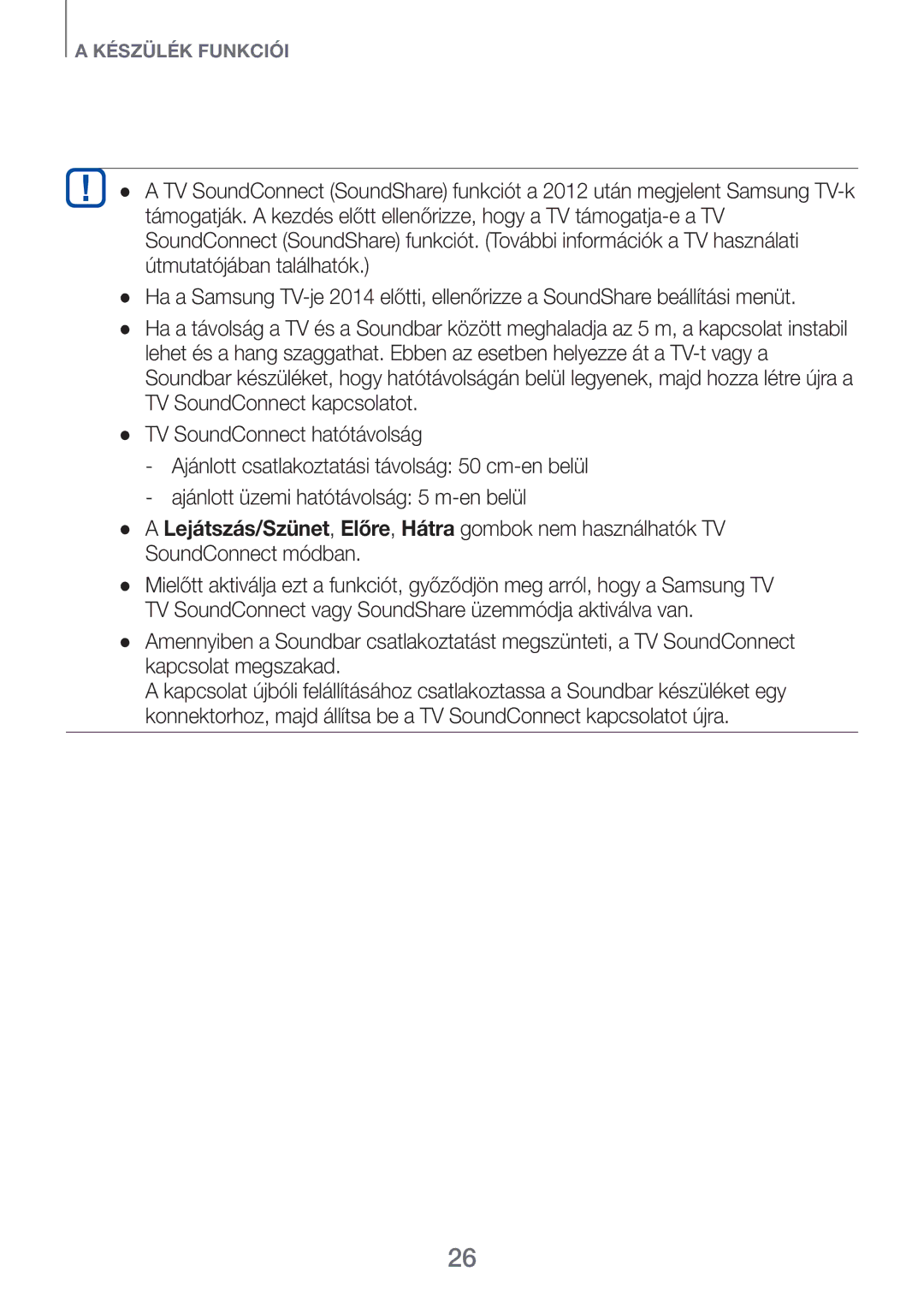 Samsung HW-F751/EN, HW-H751/EN, HW-H750/EN, HW-H751/XN, HW-H750/XN, HW-F751/XE manual Készülék Funkciói 