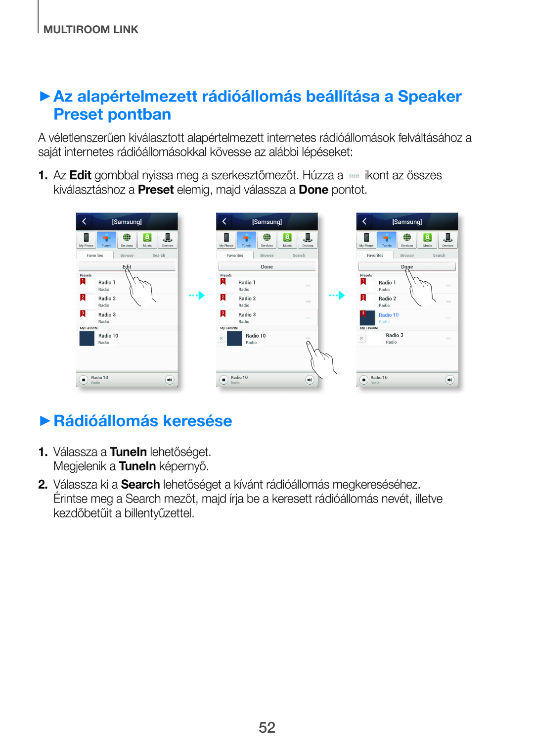 Samsung HW-H750/XN, HW-H751/EN, HW-H750/EN, HW-F751/EN, HW-H751/XN, HW-F751/XE manual ++Rádióállomás keresése 