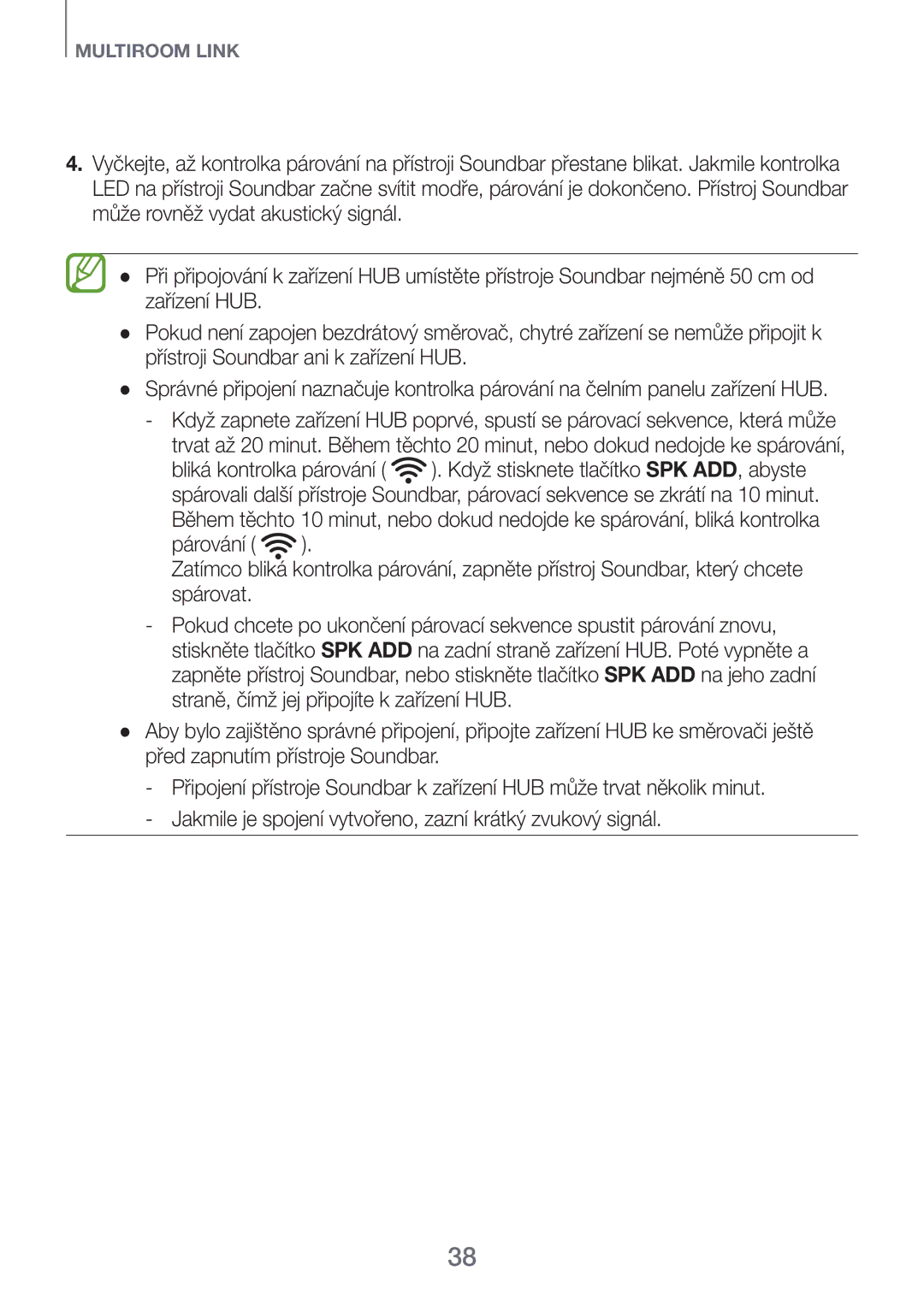 Samsung HW-H751/XN, HW-H751/EN, HW-H750/EN, HW-F751/EN, HW-H750/XN manual Multiroom Link 