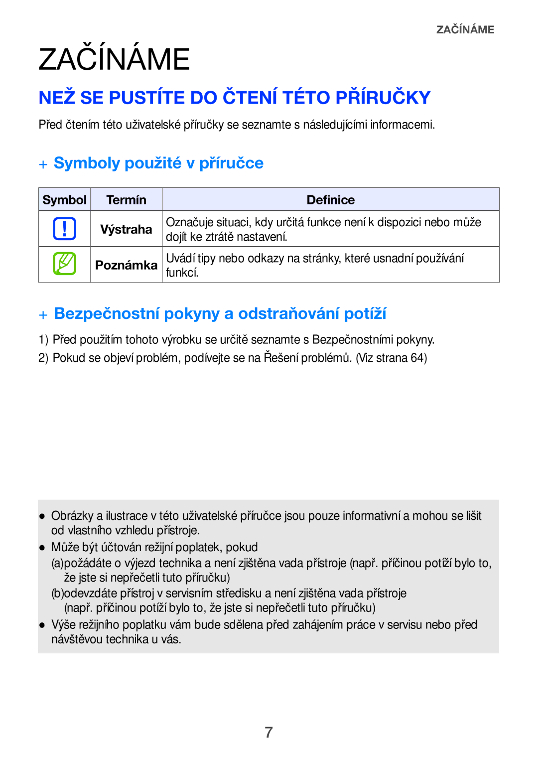 Samsung HW-F751/EN, HW-H751/EN, HW-H750/EN Začínáme, Než se pustíte do čtení této příručky, ++Symboly použité v příručce 