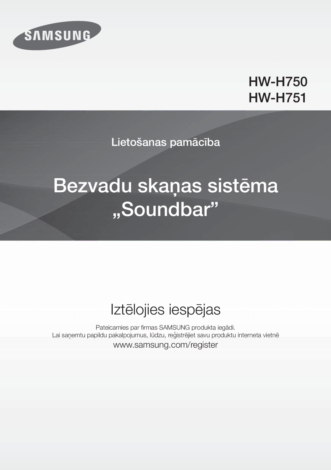 Samsung HW-H750/EN, HW-H751/EN manual Bezvadu skaņas sistēma „Soundbar 