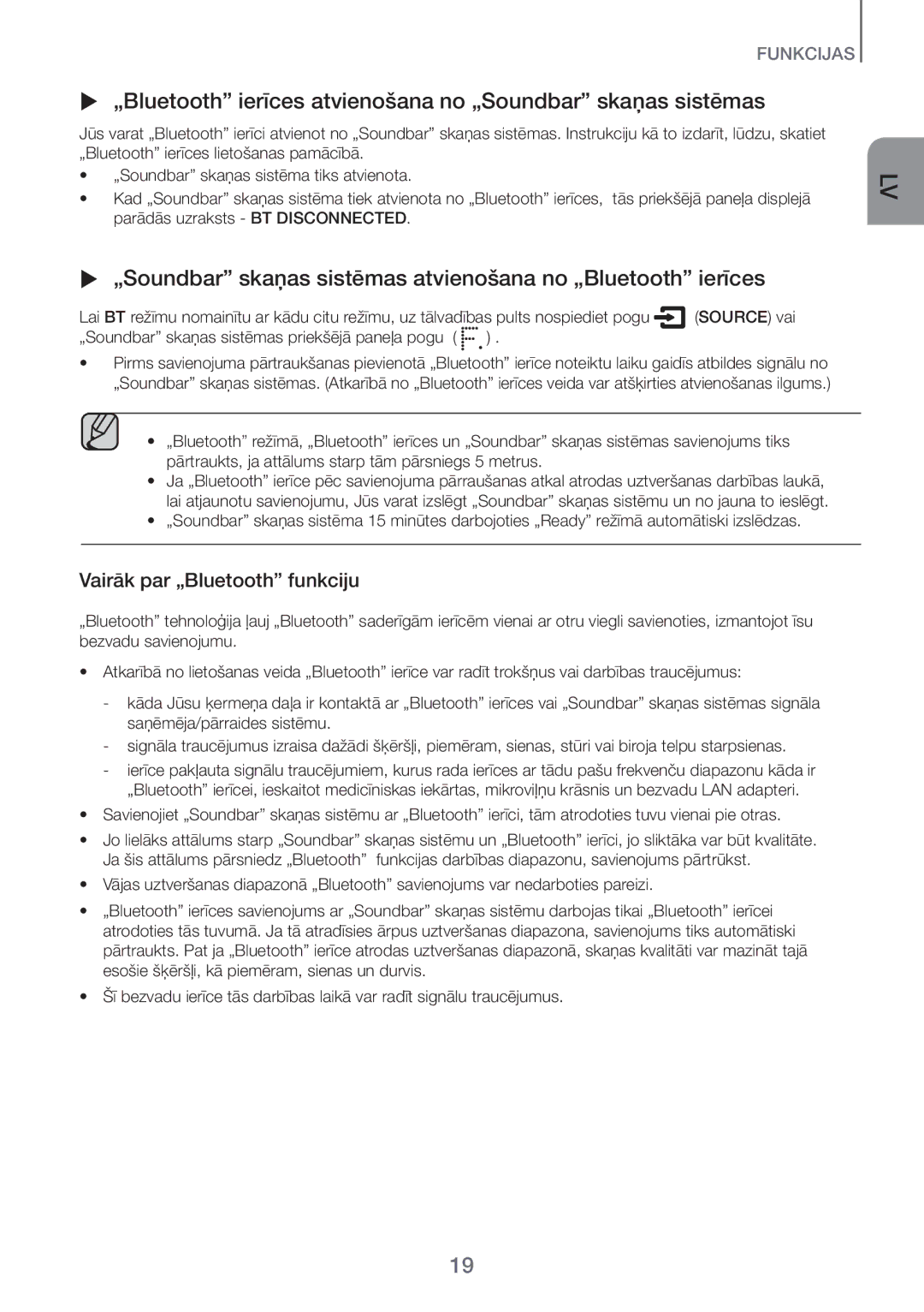 Samsung HW-H750/EN, HW-H751/EN manual Vairāk par „Bluetooth funkciju 