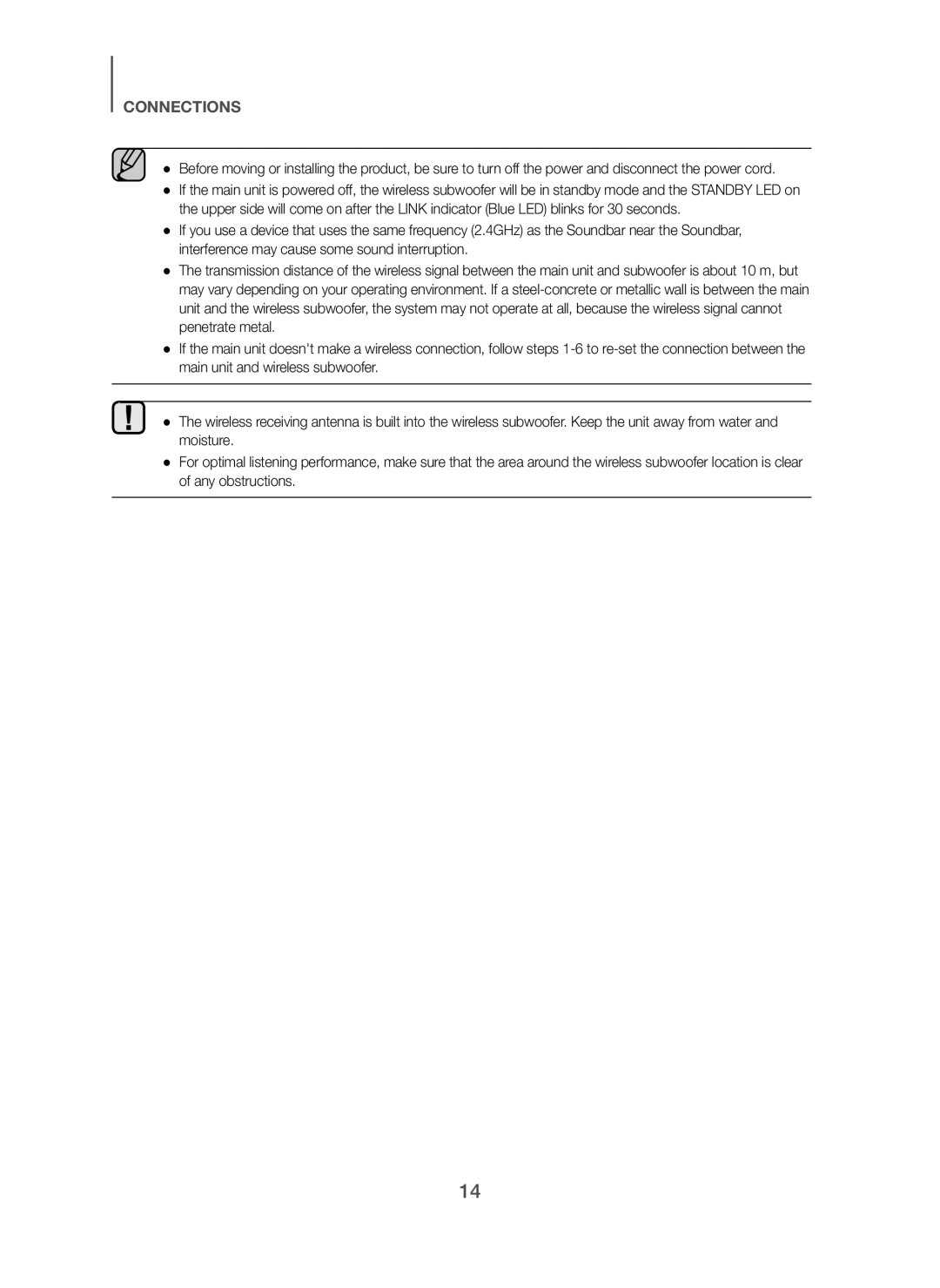 Samsung HW-H751/SQ manual Connections 