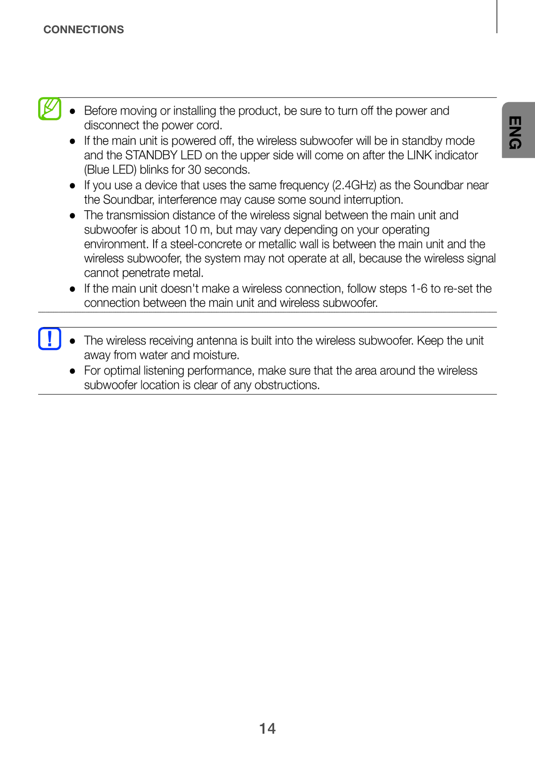 Samsung HW-H751/SQ manual Connections 