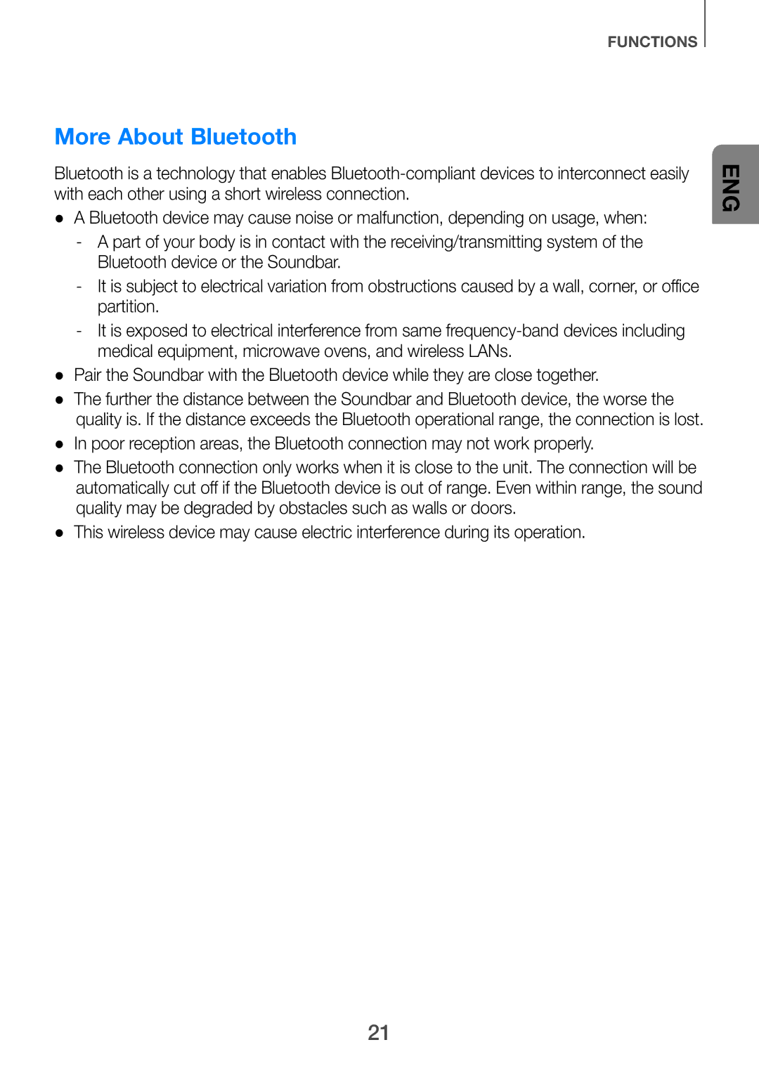 Samsung HW-H751/SQ manual More About Bluetooth 