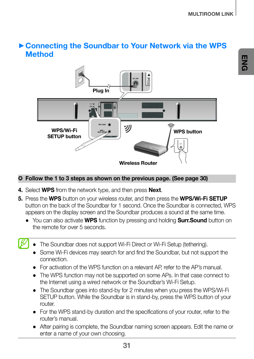 Samsung HW-H751/SQ manual Follow the 1 to 3 steps as shown on the previous page. See 