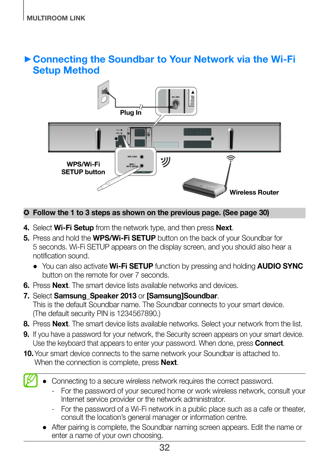 Samsung HW-H751/SQ manual Select SamsungSpeaker 2013 or SamsungSoundbar 