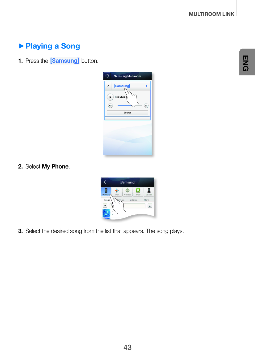 Samsung HW-H751/SQ manual ++Playing a Song 