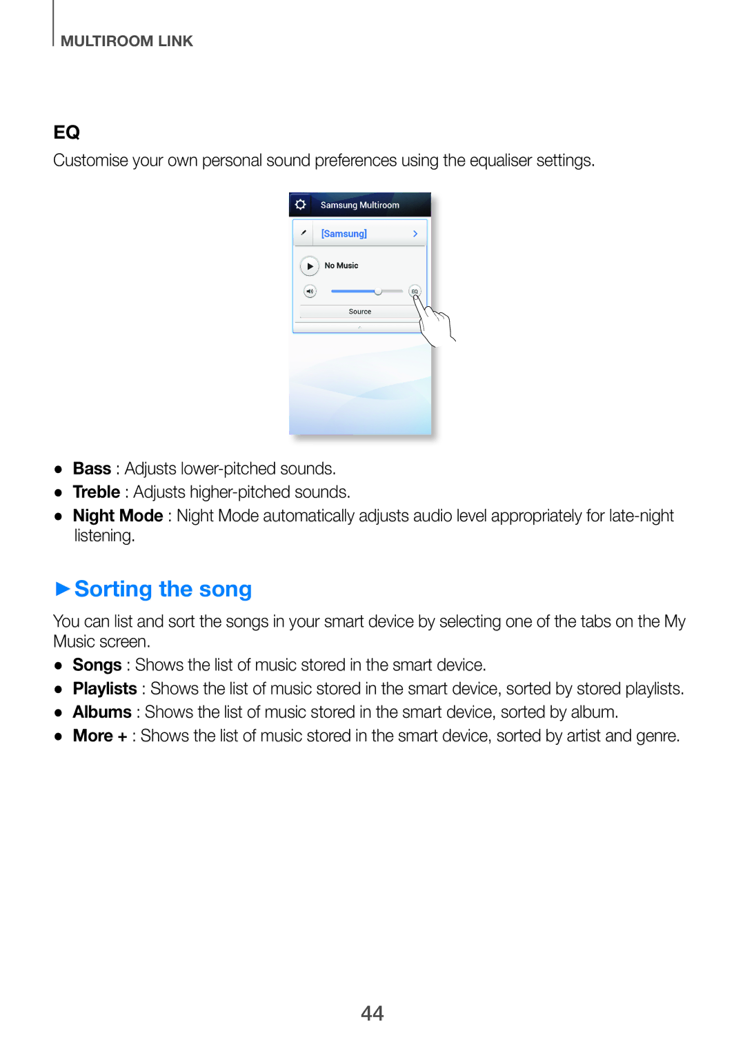 Samsung HW-H751/SQ manual ++Sorting the song 