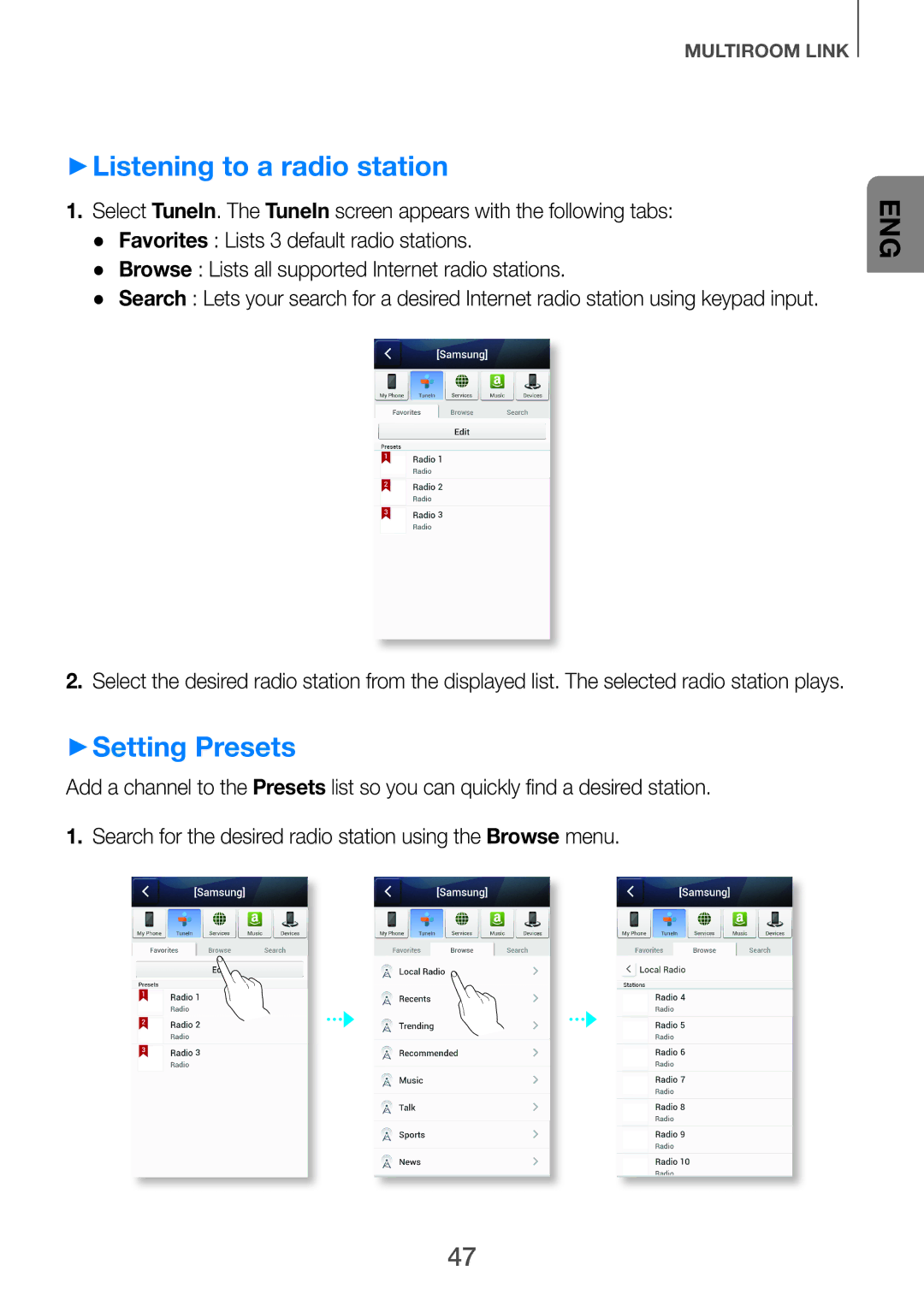 Samsung HW-H751/SQ manual ++Listening to a radio station, ++Setting Presets 