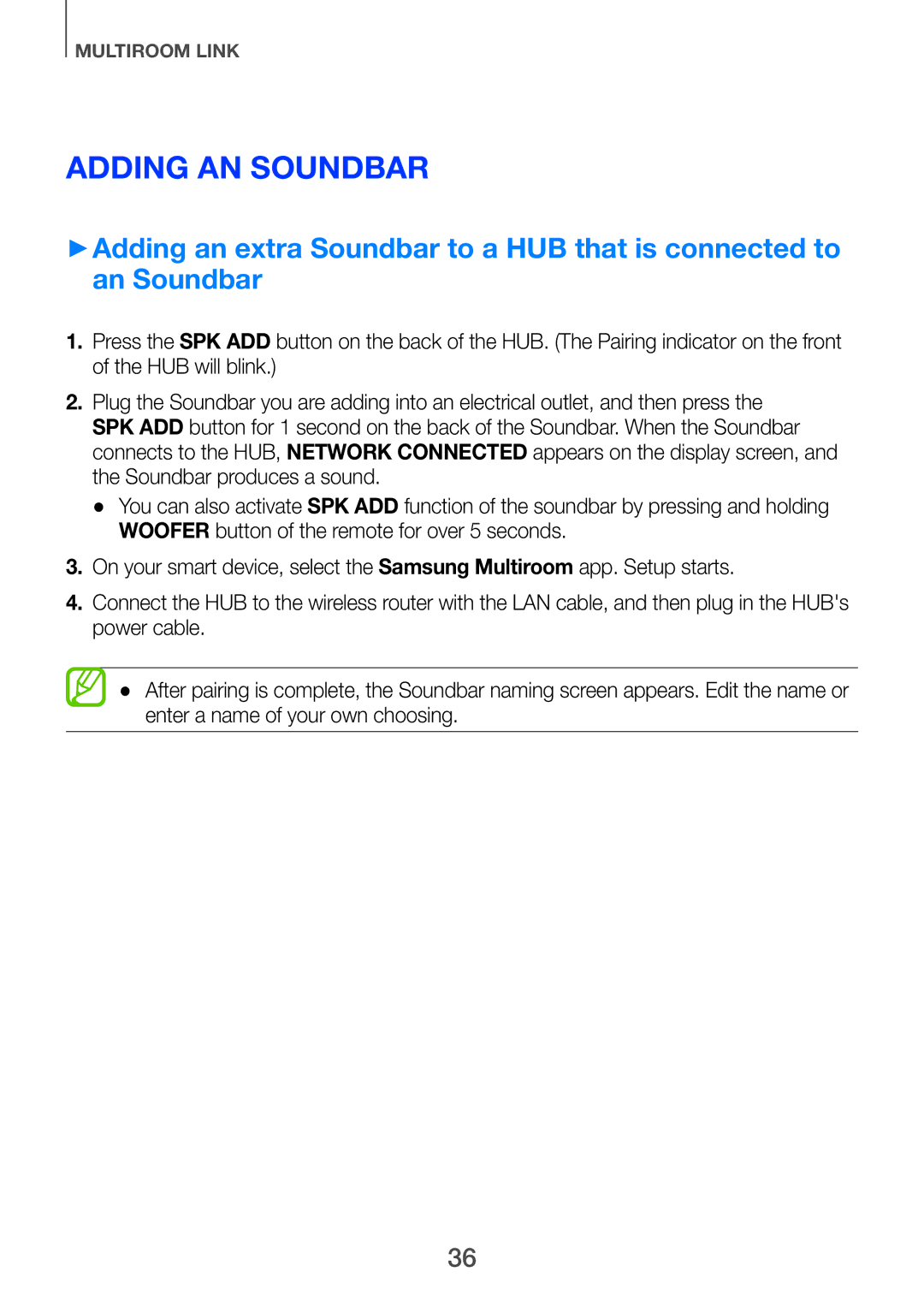 Samsung HW-H751/UM manual Adding an Soundbar 