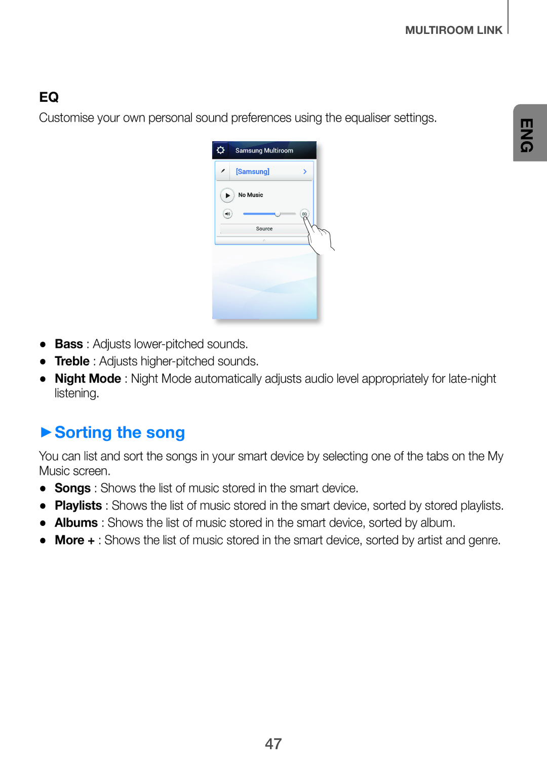 Samsung HW-H751/UM manual ++Sorting the song 