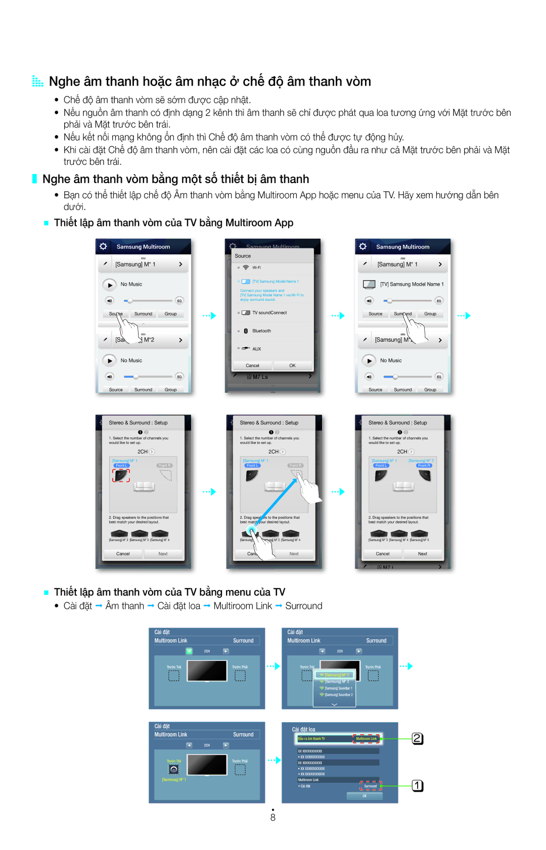 Samsung HW-H751/XV manual AANghe âm thanh hoặc âm nhạc ở chế độ âm thanh vom 