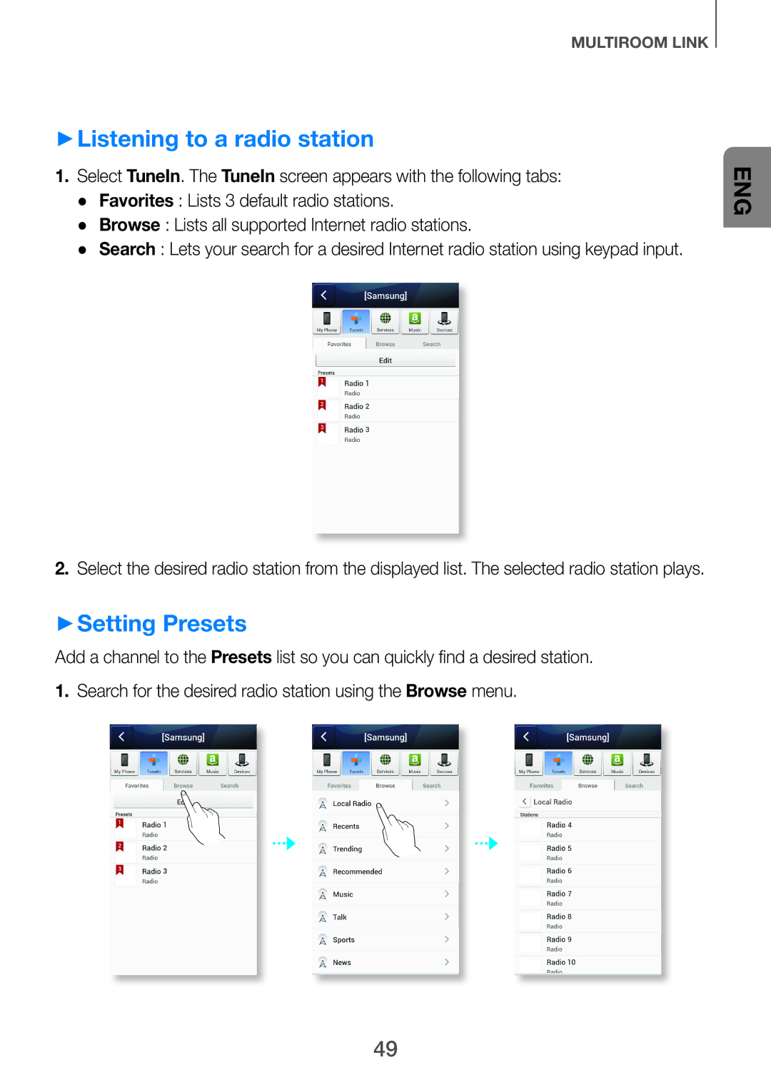 Samsung HW-H751/XV manual ++Listening to a radio station, ++Setting Presets 