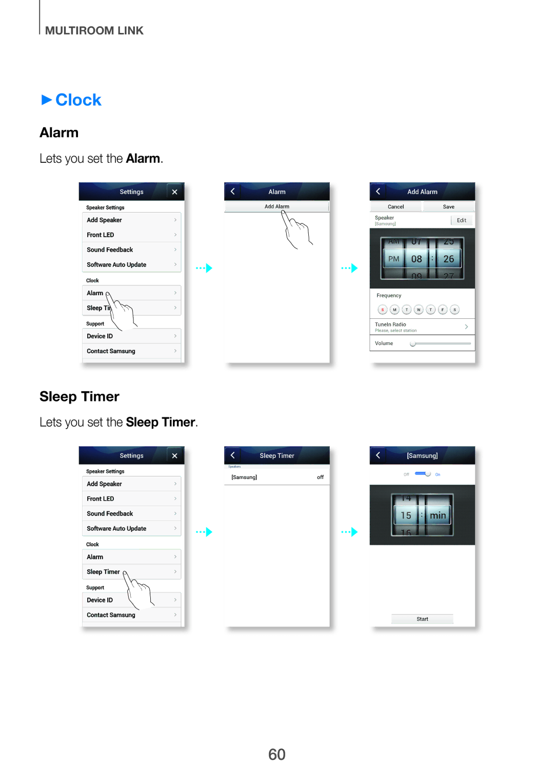 Samsung HW-H751/XV manual ++Clock, Lets you set the Alarm, Lets you set the Sleep Timer 