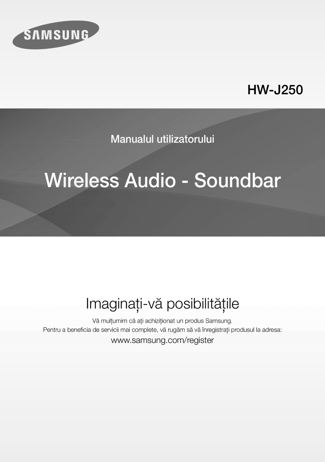 Samsung HW-J250/EN manual Imaginaţi-vă posibilităţile 