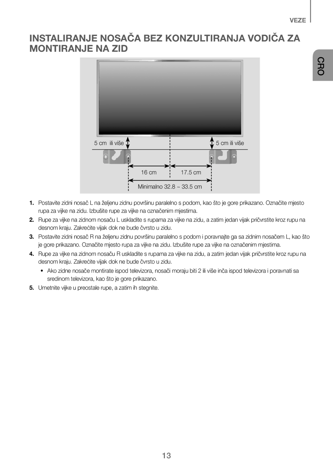 Samsung HW-J250/EN manual Cm ili više 