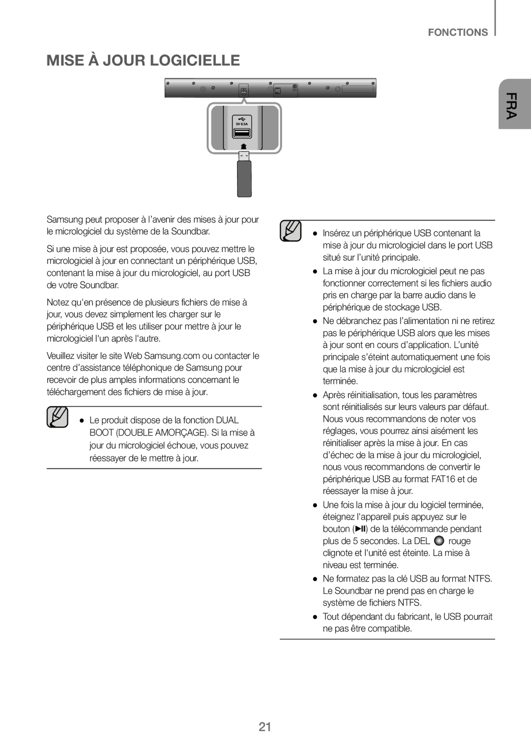 Samsung HW-J250/EN manual Mise À Jour Logicielle 