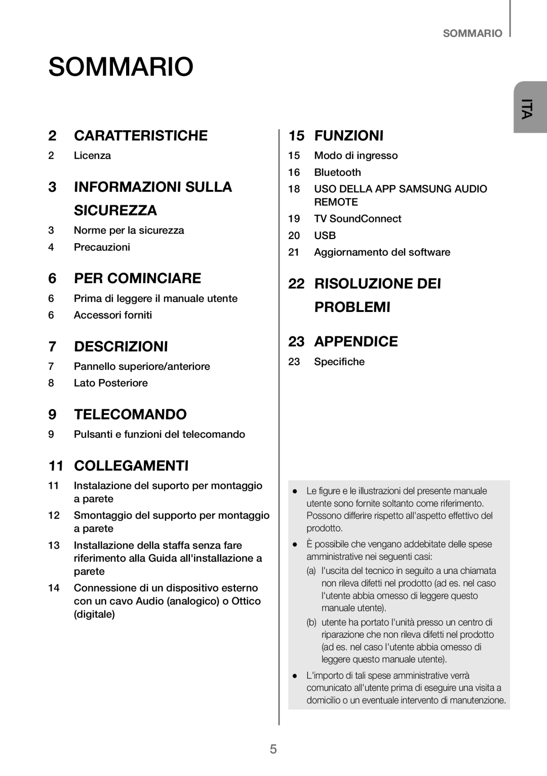 Samsung HW-J250/EN manual Sommario 