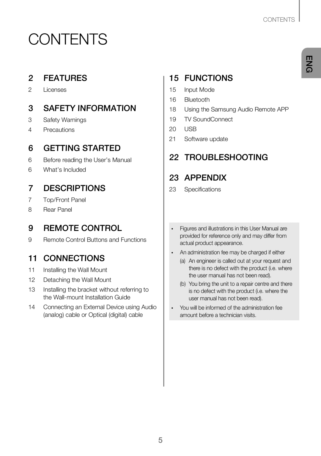 Samsung HW-J250/EN manual Contents 