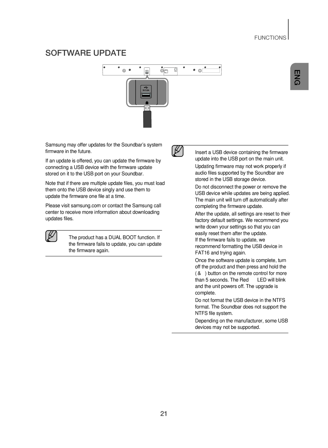 Samsung HW-J250/UM manual Software Update 