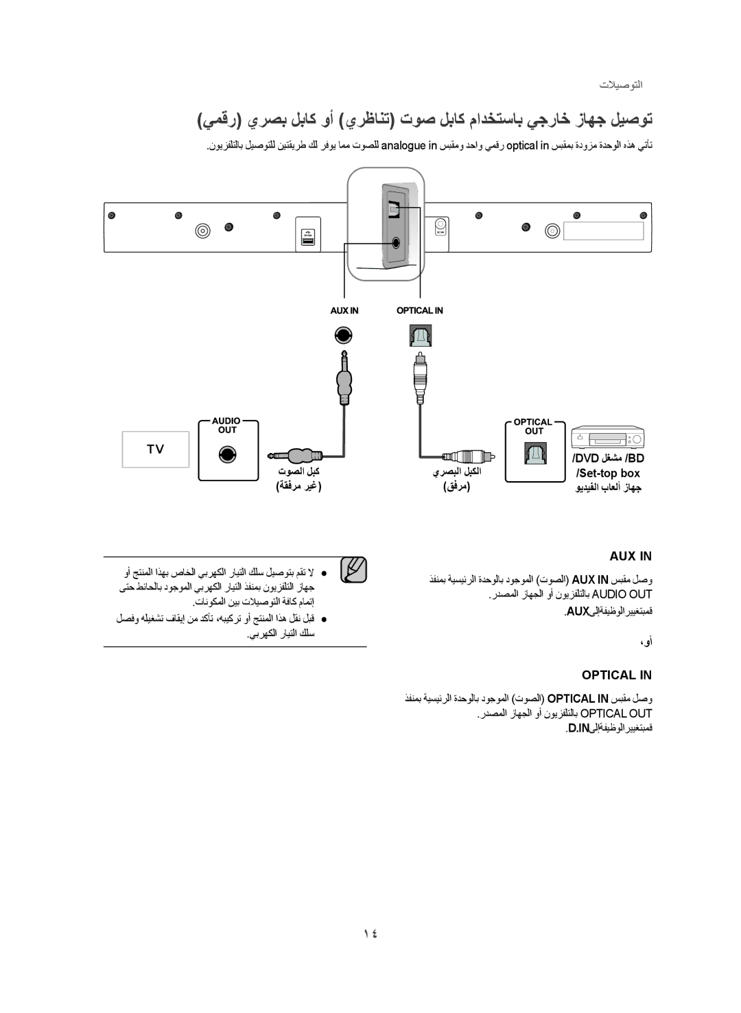 Samsung HW-J250/UM manual تانوكملا نيب تلايصوتلا ةفاك مامتإ, يبرهكلا رايتلا كلس, Set-top box 