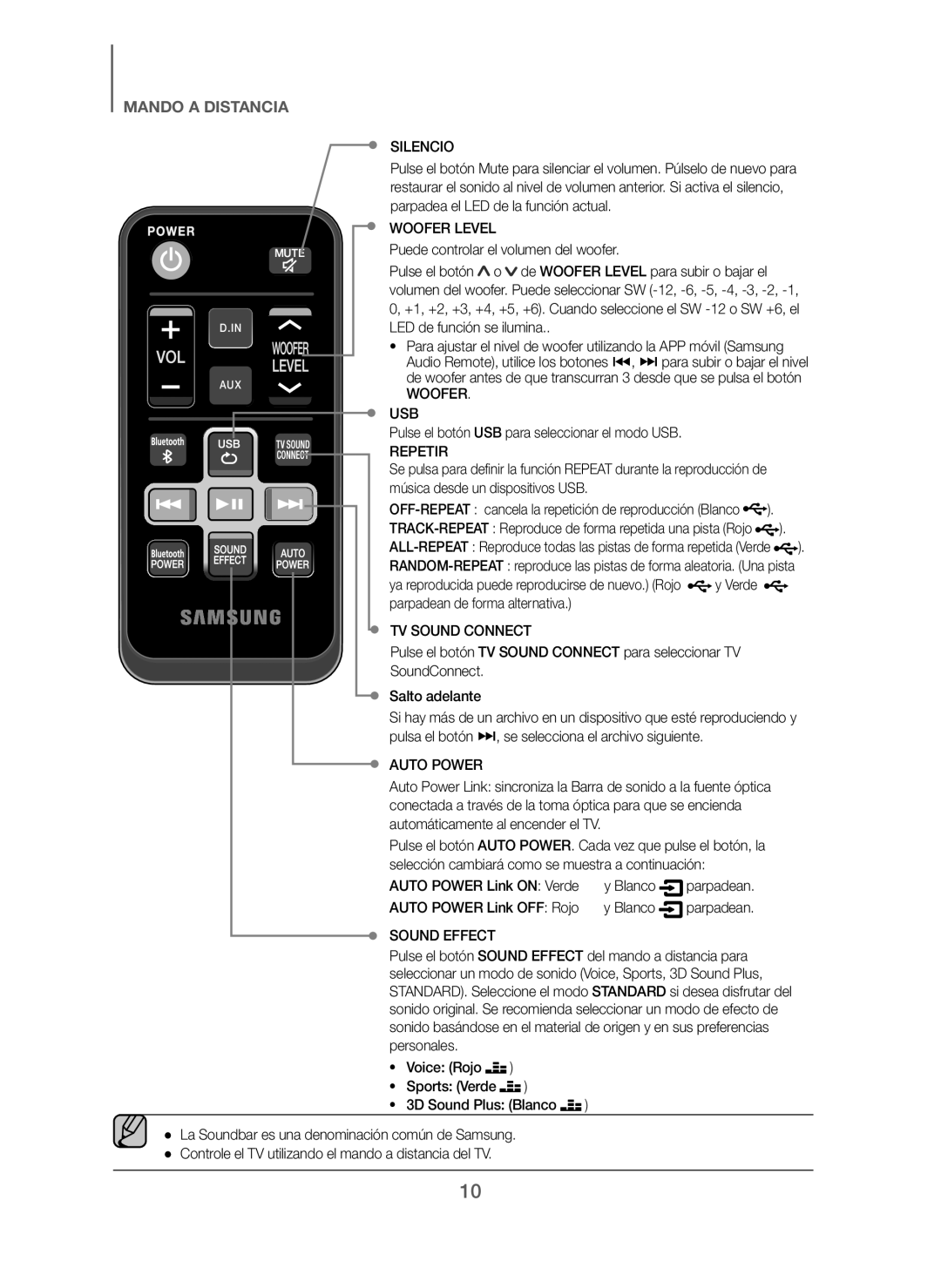 Samsung HW-J250/ZF manual Silencio, Puede controlar el volumen del woofer, Pulse el botón USB para seleccionar el modo USB 