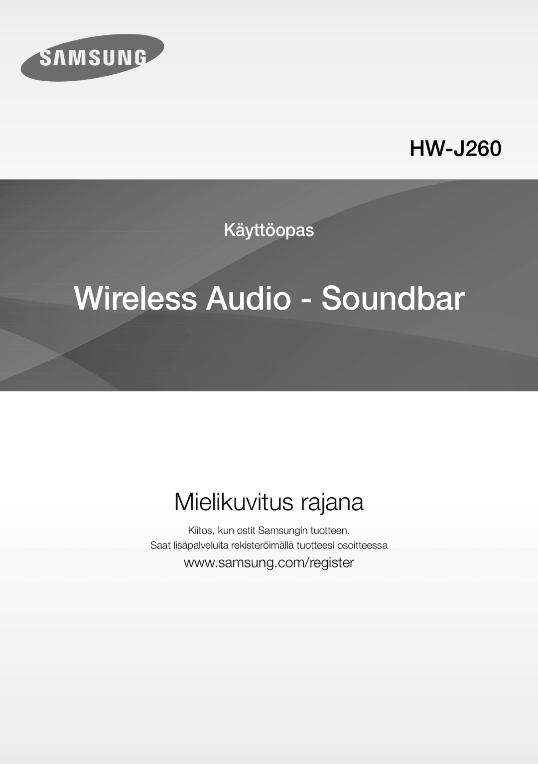 Samsung HW-J260/XE manual Mielikuvitus rajana 