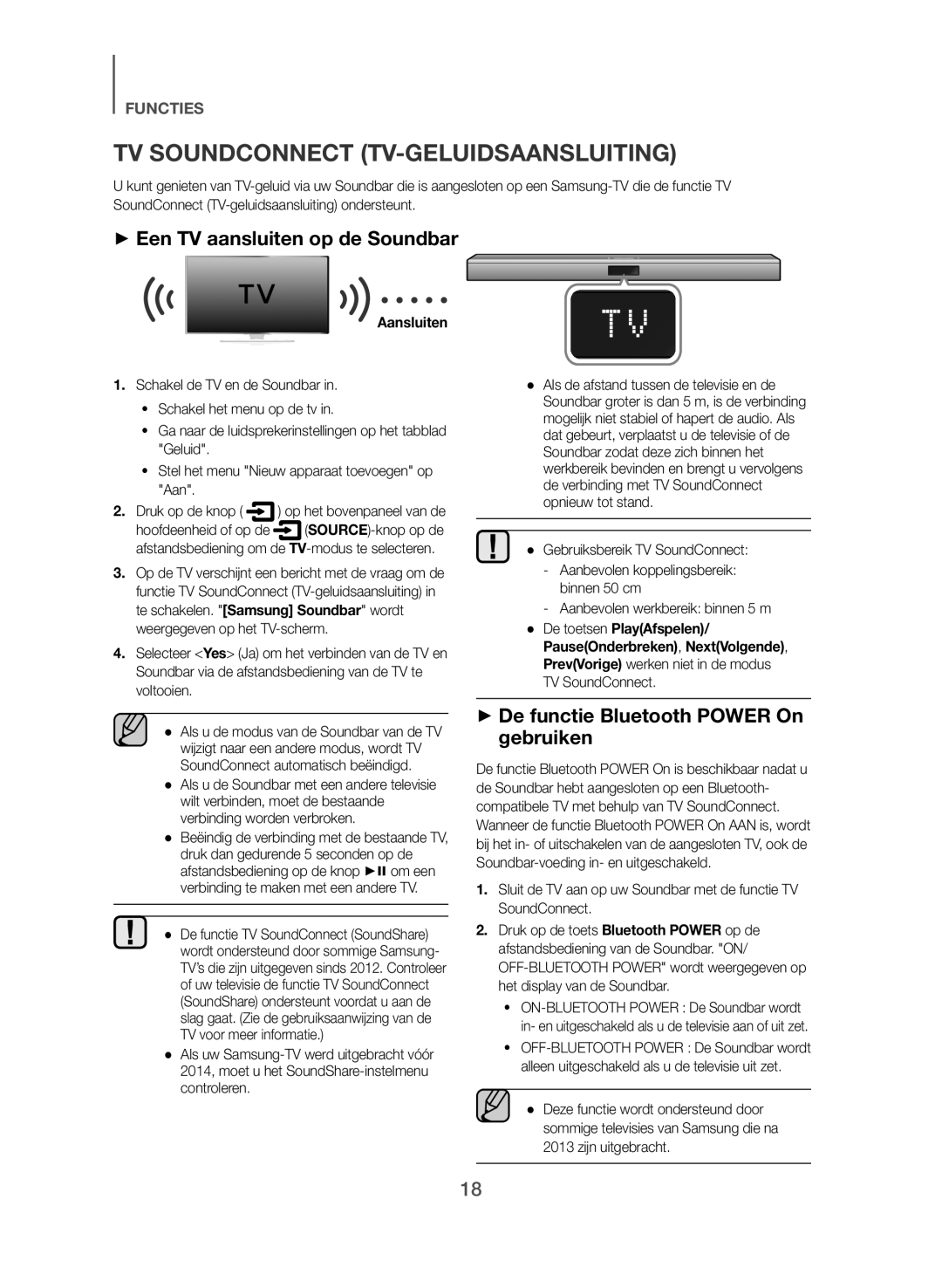 Samsung HW-J355/EN manual TV Soundconnect TV-GELUIDSAANSLUITING, ++Een TV aansluiten op de Soundbar, Aansluiten 