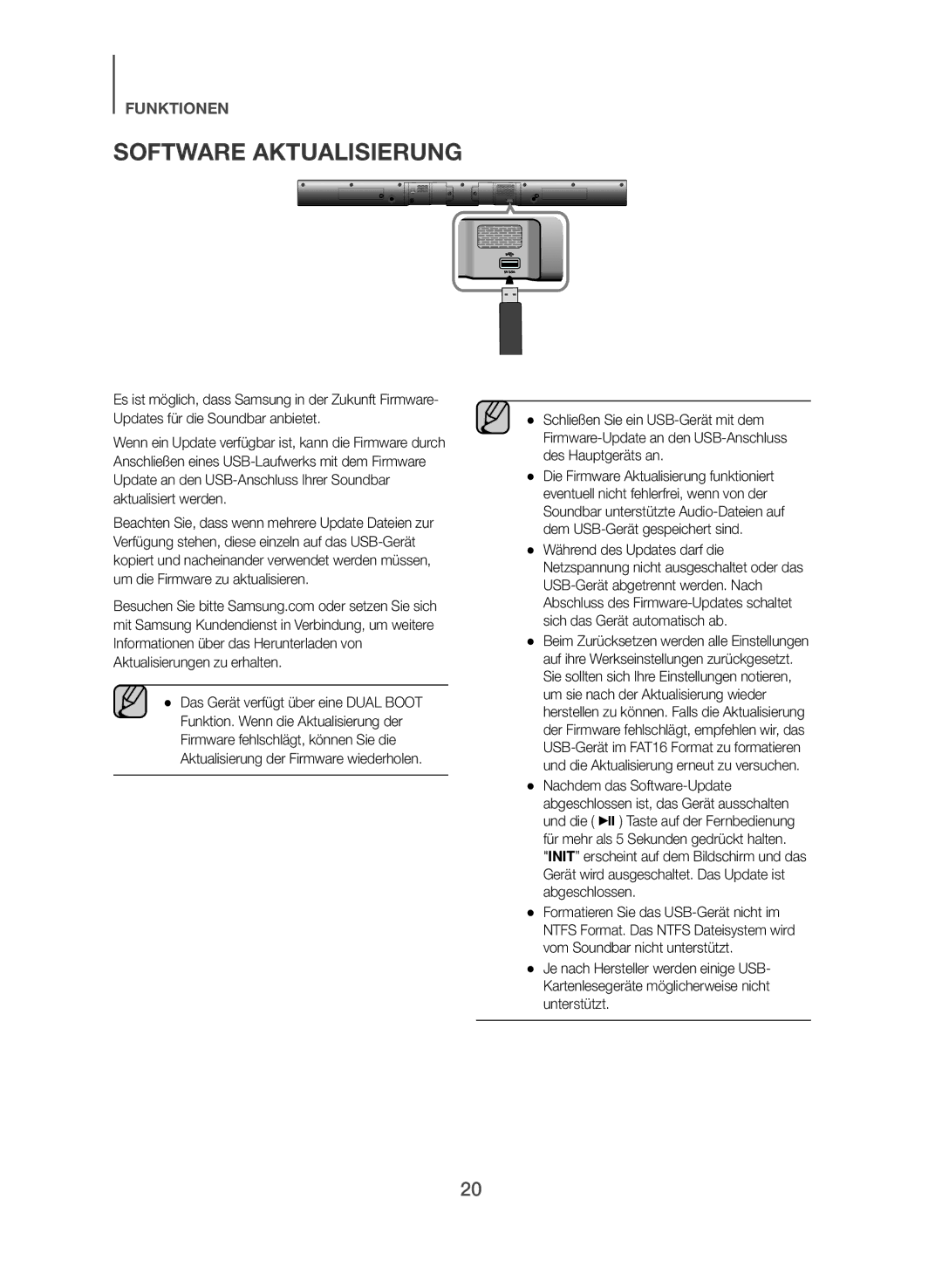 Samsung HW-J355/EN manual Software Aktualisierung 