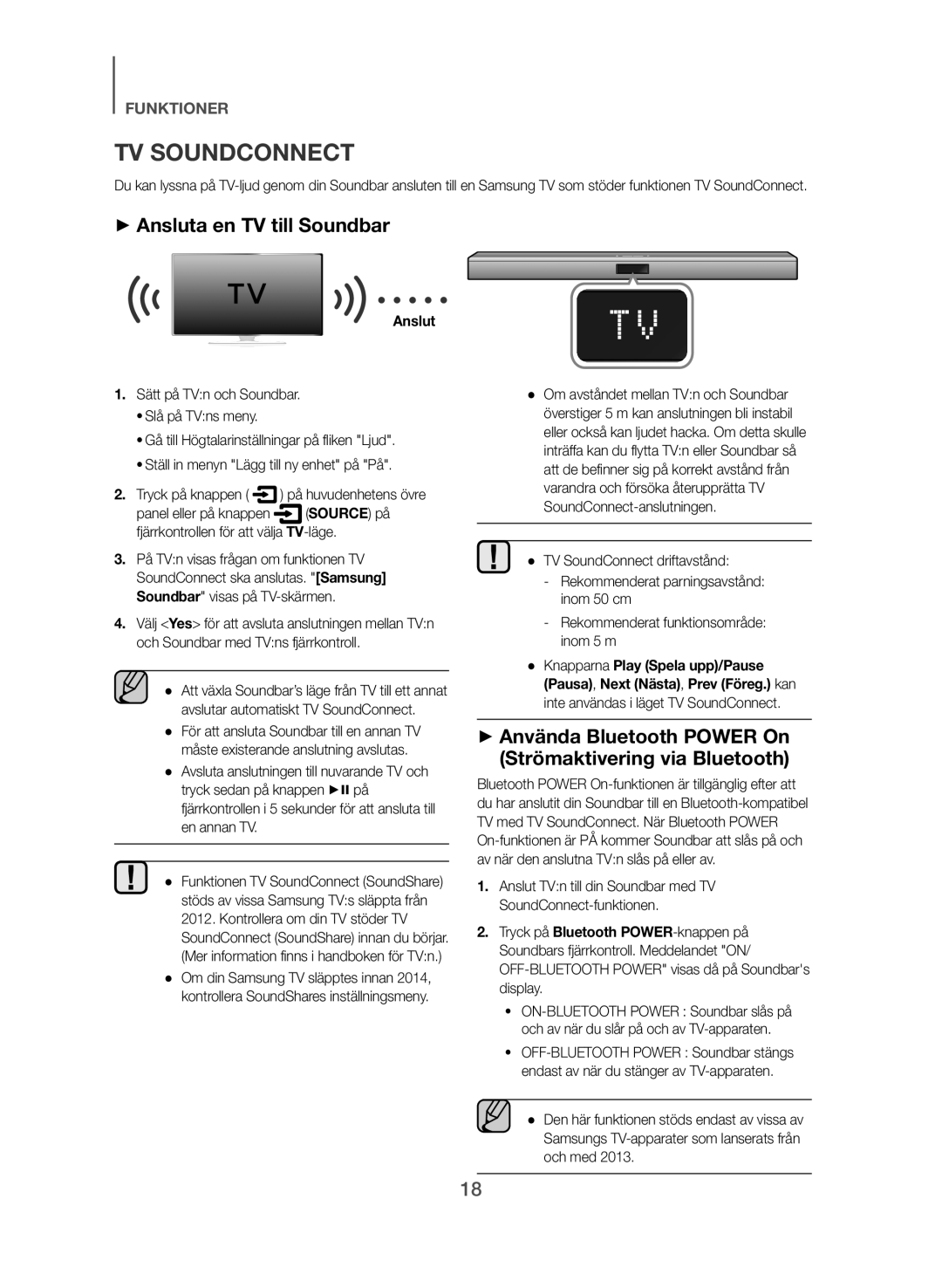 Samsung HW-J365/XE manual TV Soundconnect, ++Ansluta en TV till Soundbar, Source på 