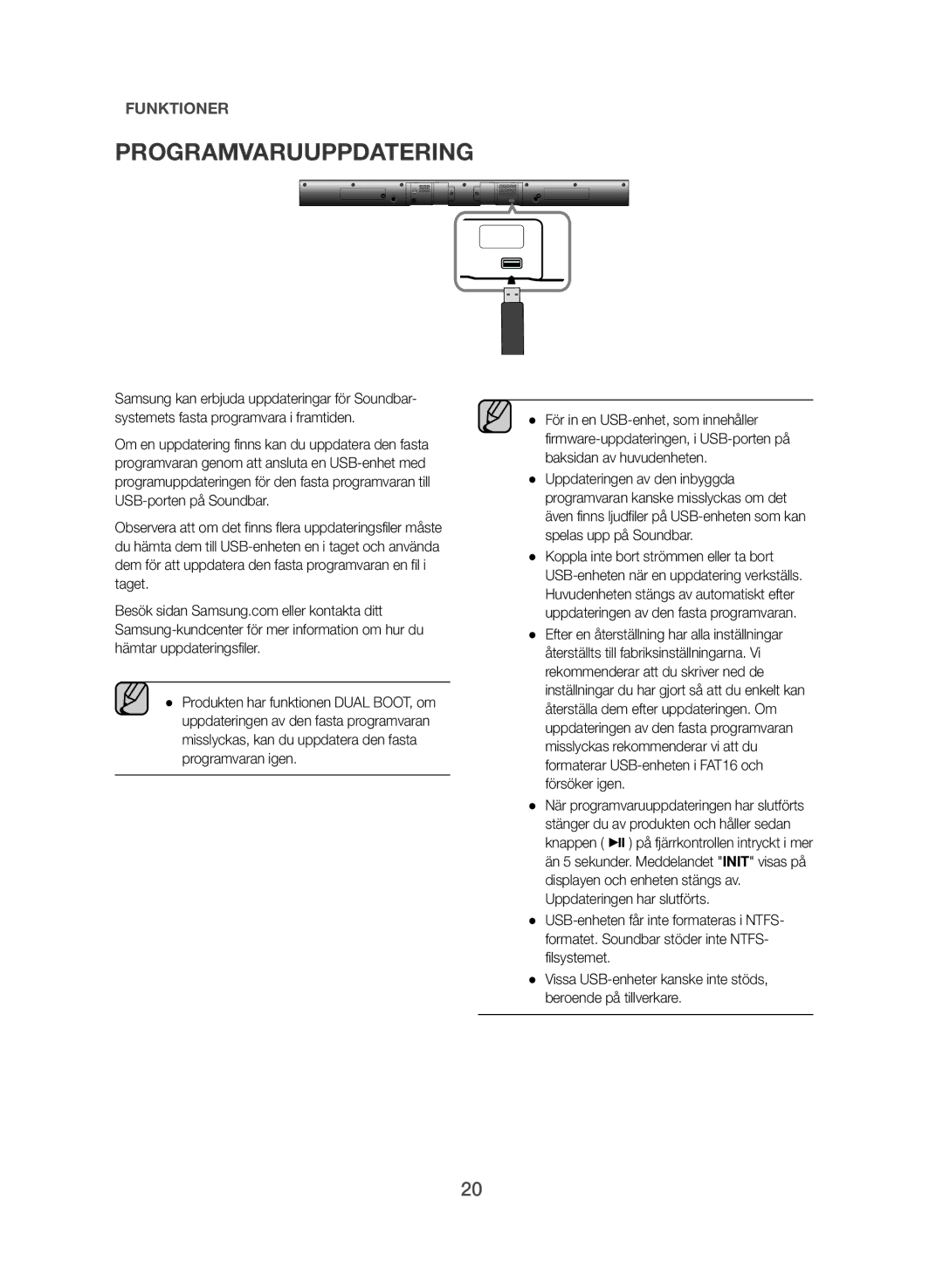 Samsung HW-J365/XE manual Programvaruuppdatering 